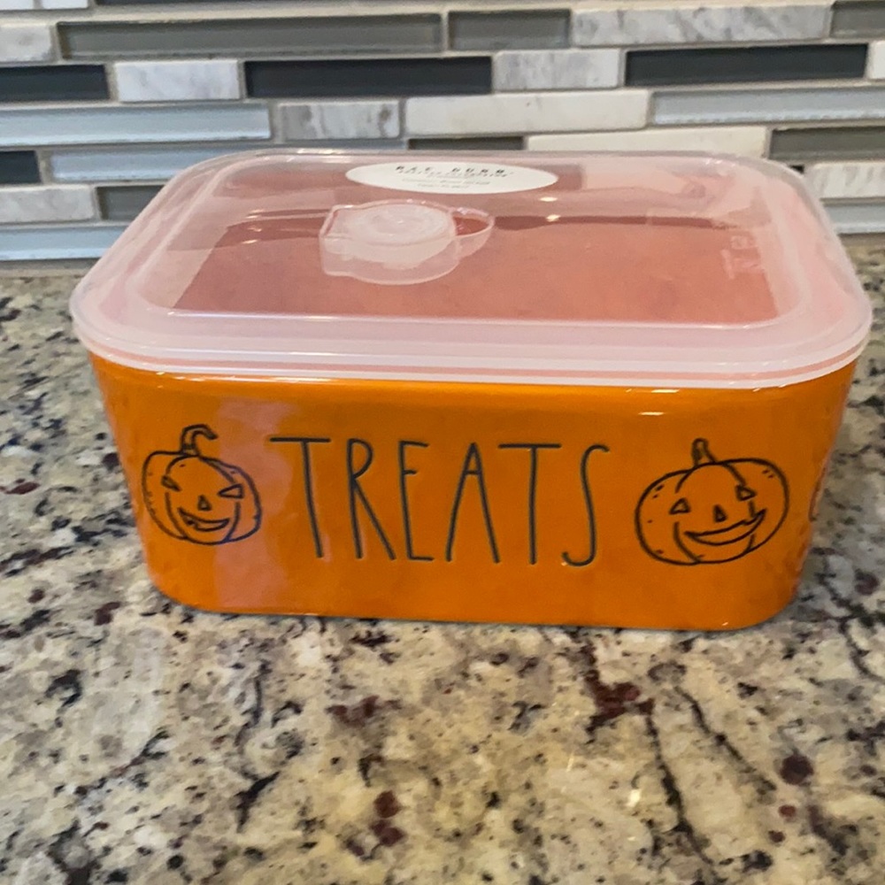 Rae Dunn Halloween Container TREATS